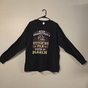XLBlack Long Sleeve Redskins Fan Shirt